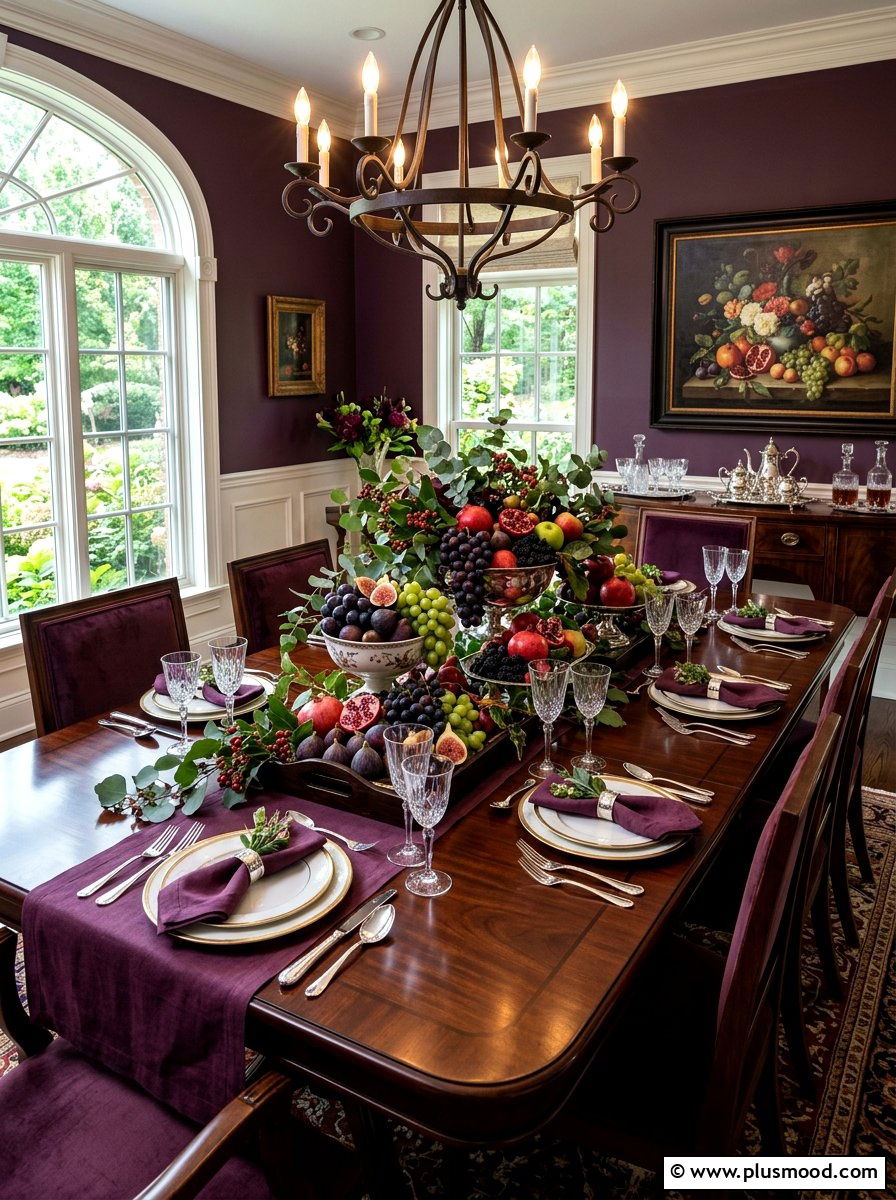 Still Life Fruit Centerpiece - 25 summer tablescape ideas for dining room