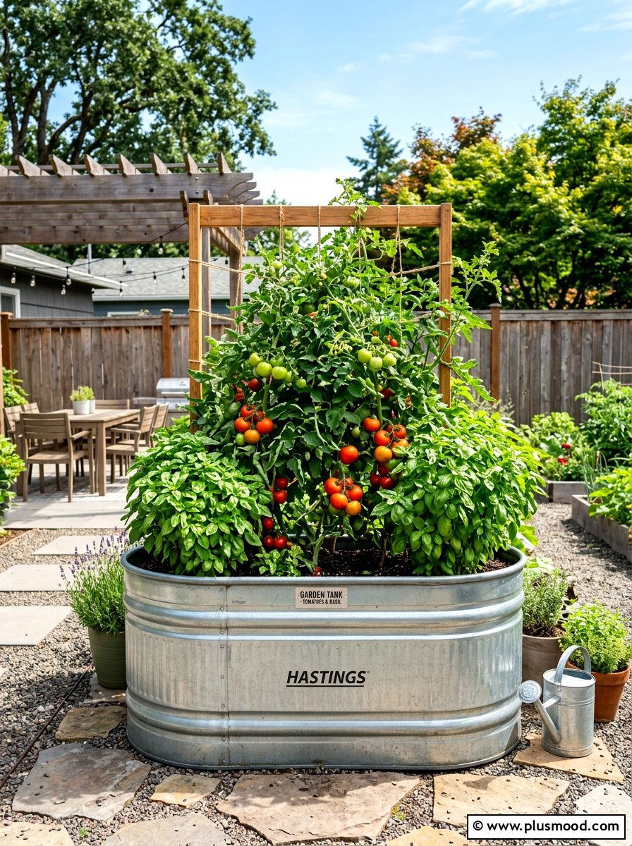 Stock Tank Garden Planter - 25 summer raised garden bed ideas