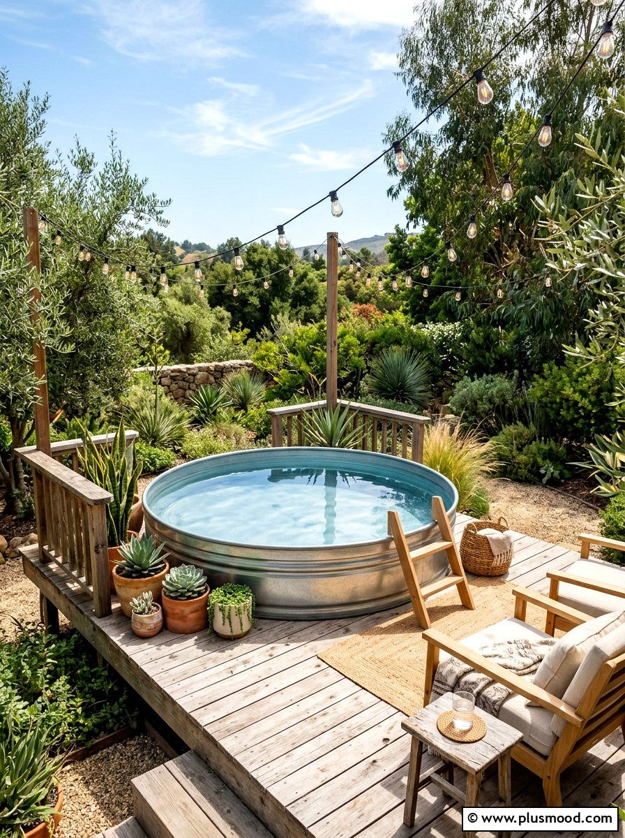 Stock Tank Pool - 25 small backyard ideas with pool