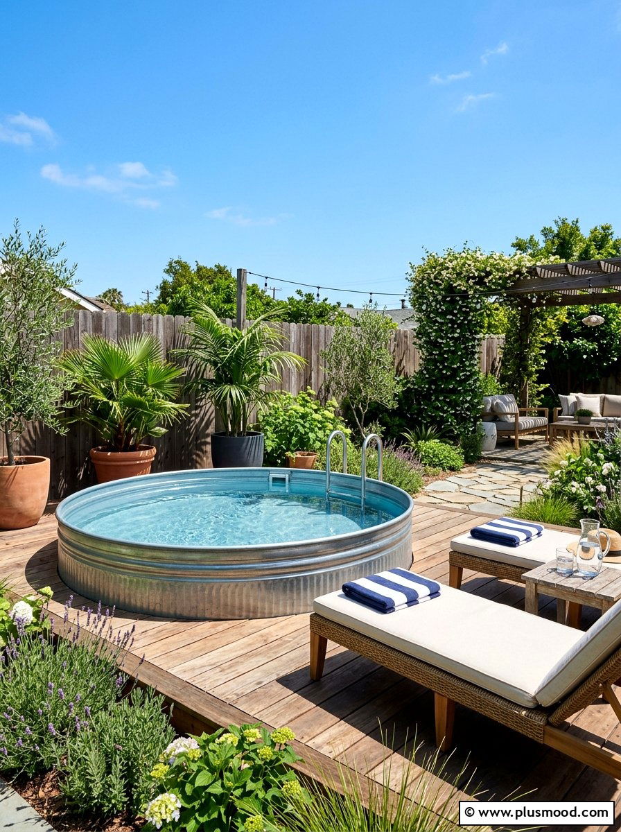 Stock Tank Pool - 25 summer backyard cooling ideas