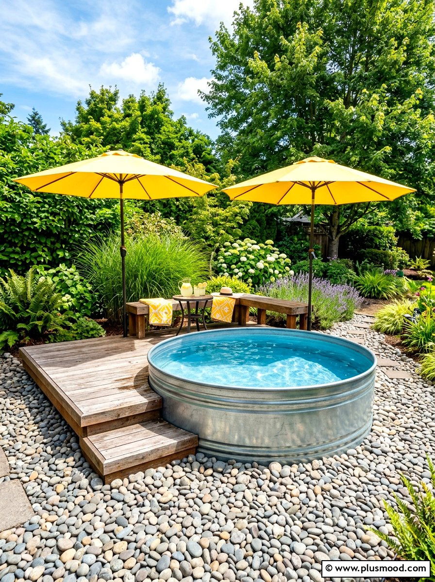 Stock Tank Pool - 25 summer backyard entertaining ideas
