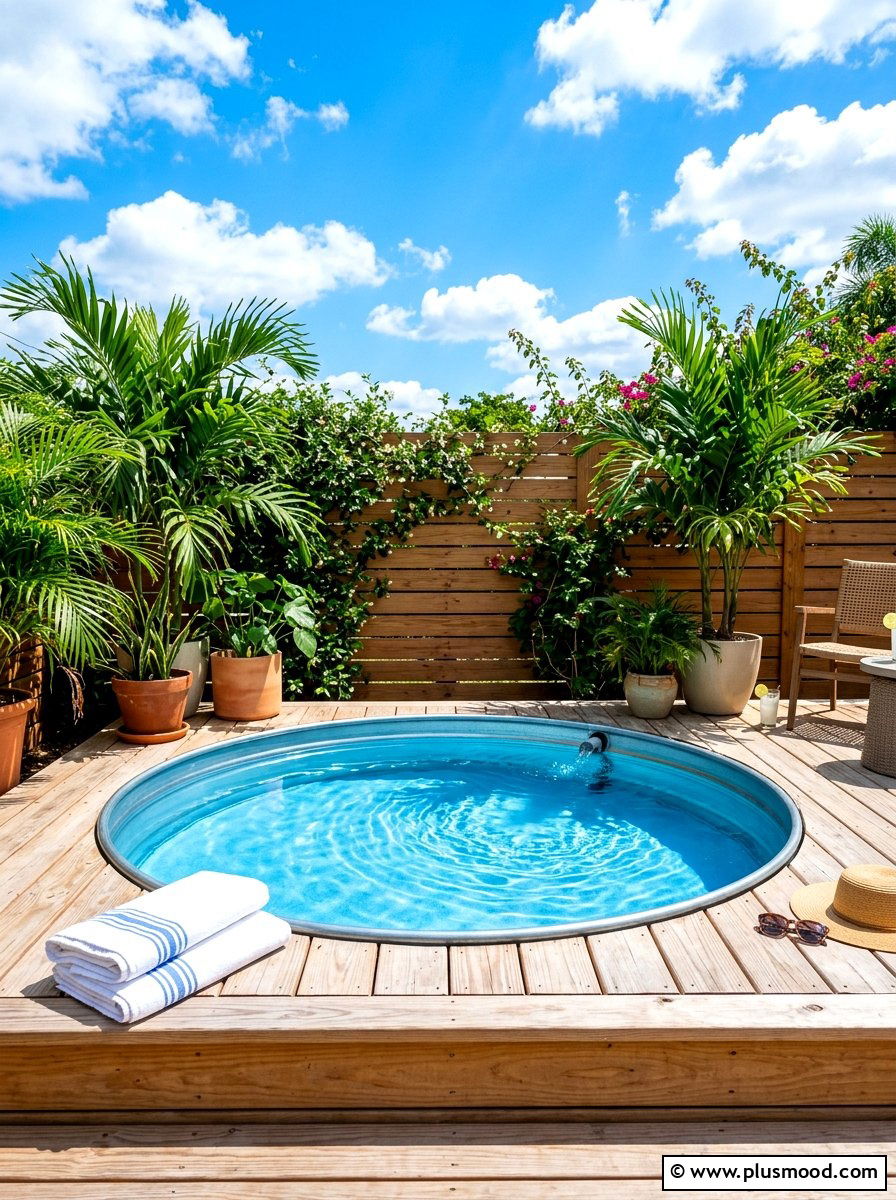 Stock Tank Pool - 25 summer backyard ideas for small spaces