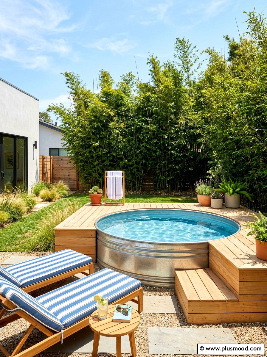 Stock Tank Pool - 25 summer backyard ideas for small yards
