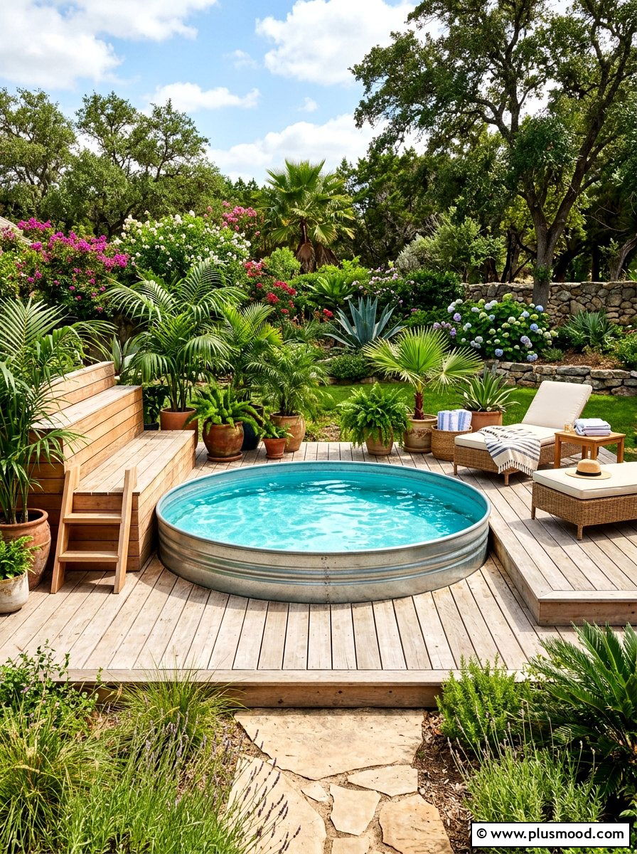 Stock Tank Pool - 25 summer backyard makeover ideas
