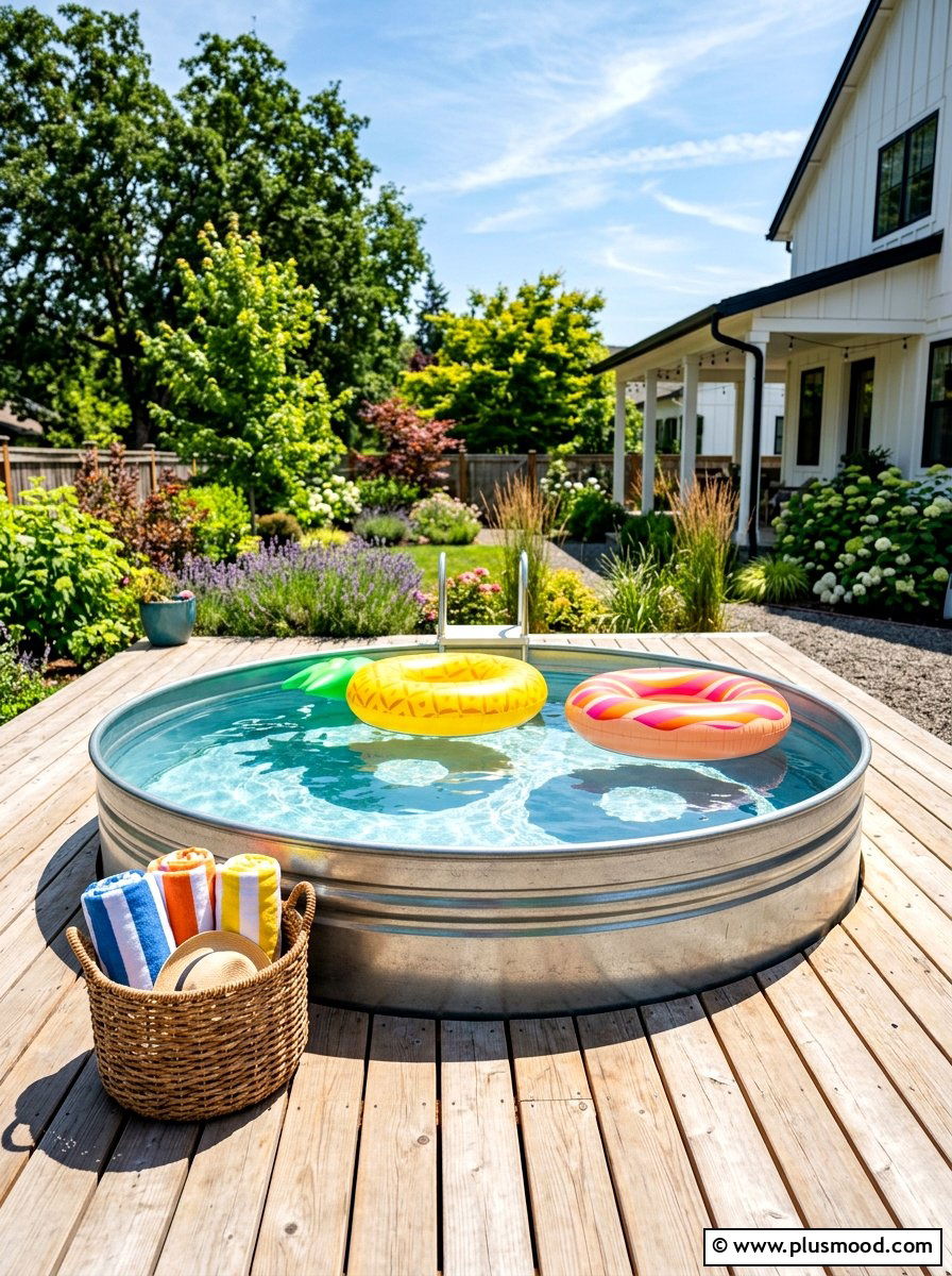 Stock Tank Pool - 25 summer backyard party ideas
