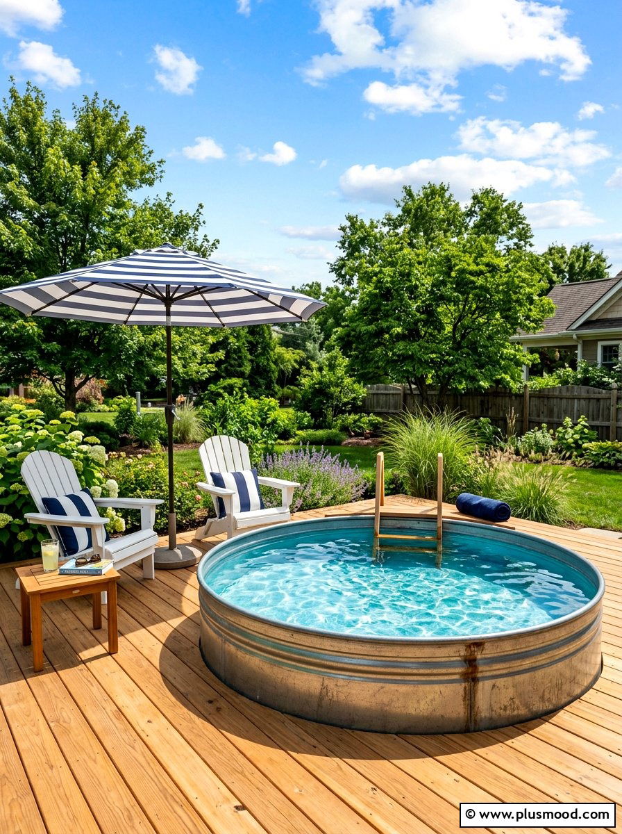 Stock Tank Pool - 25 summer cooling backyard ideas