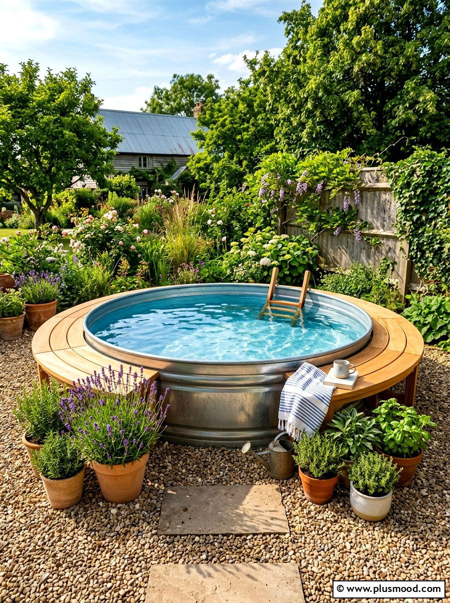 Stock Tank Pool - 25 summer farmhouse pool area ideas