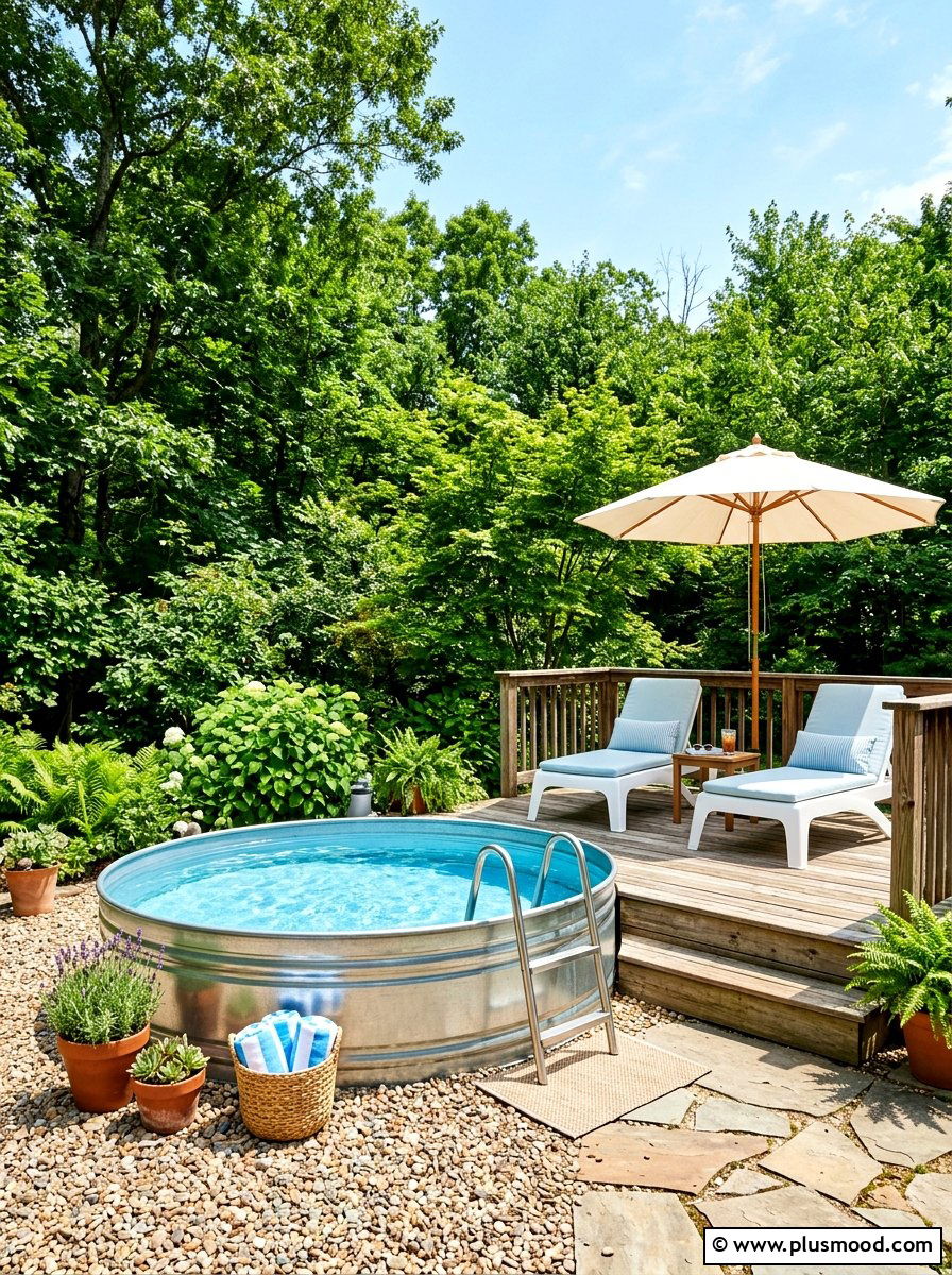 Stock Tank Pool - 25 summer patio makeover ideas