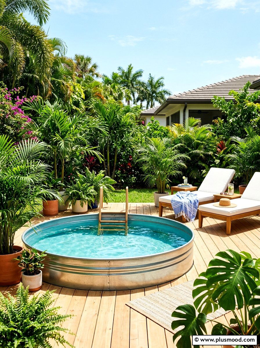 Stock Tank Pool - 25 summer small yard ideas for summer