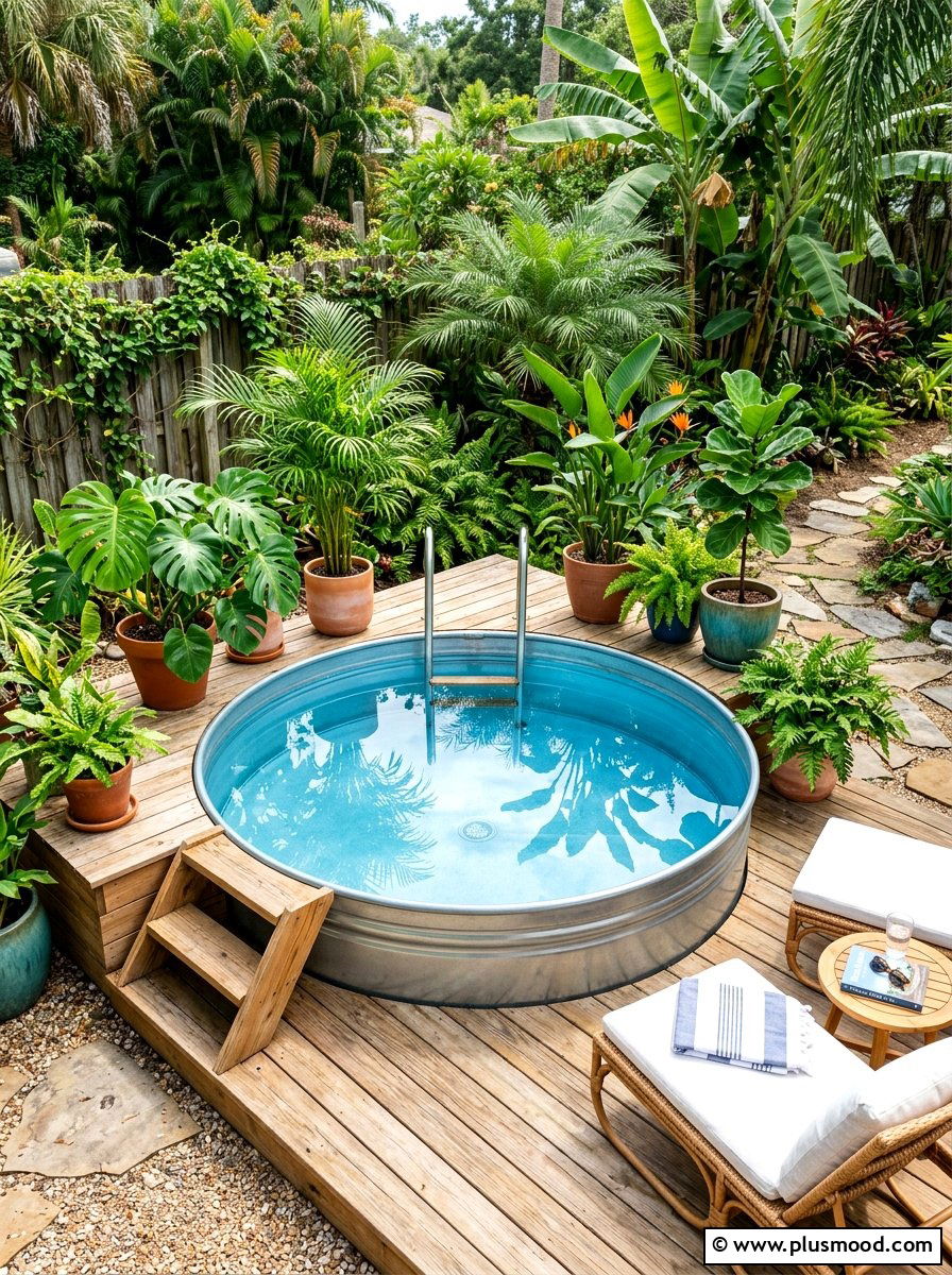 Stock tank pool - 25 summer backyard ideas for kids