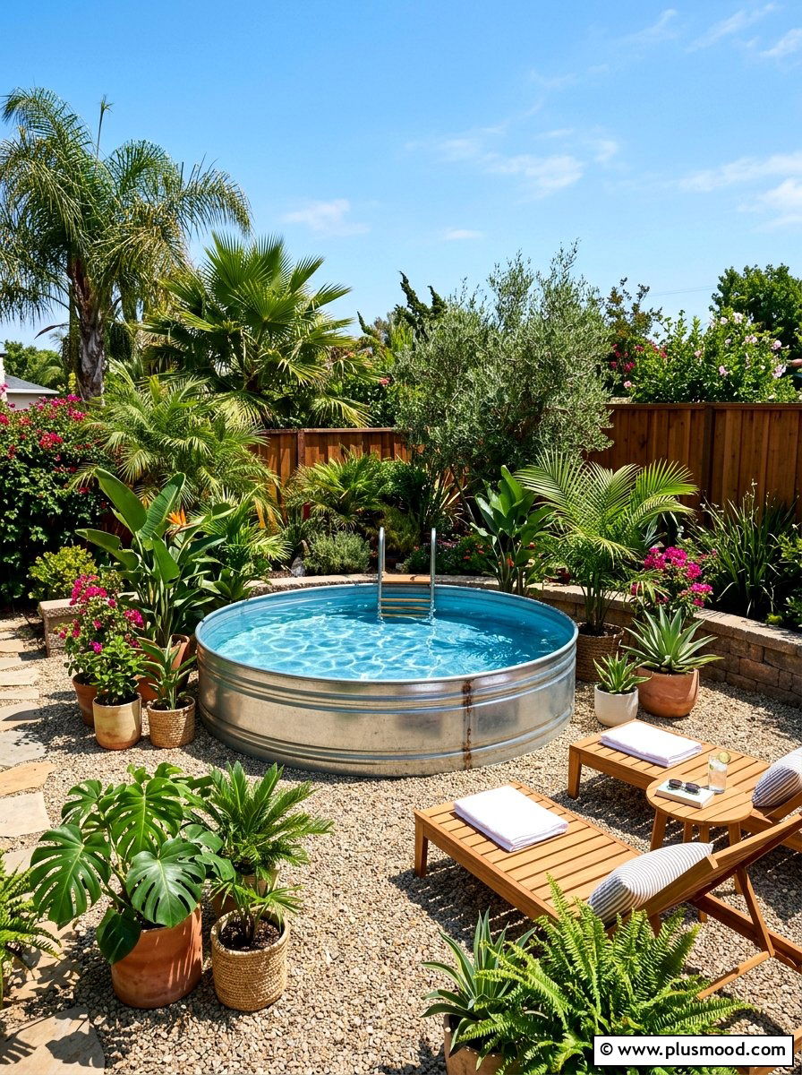 Stock tank pool - 25 summer outdoor entertaining ideas on a budget