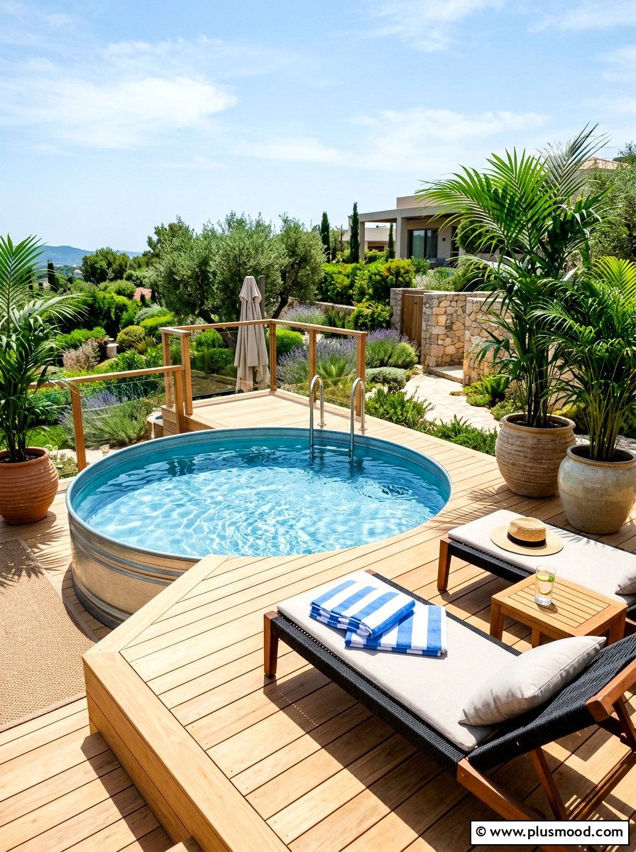 Stock tank pool deck - 25 summer backyard ideas