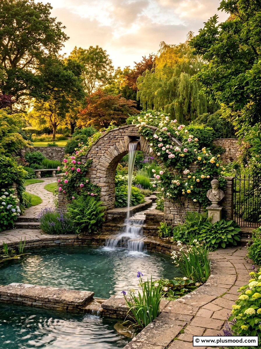 Stone Arch Pool Waterfall - 25 pool landscaping ideas with waterfalls