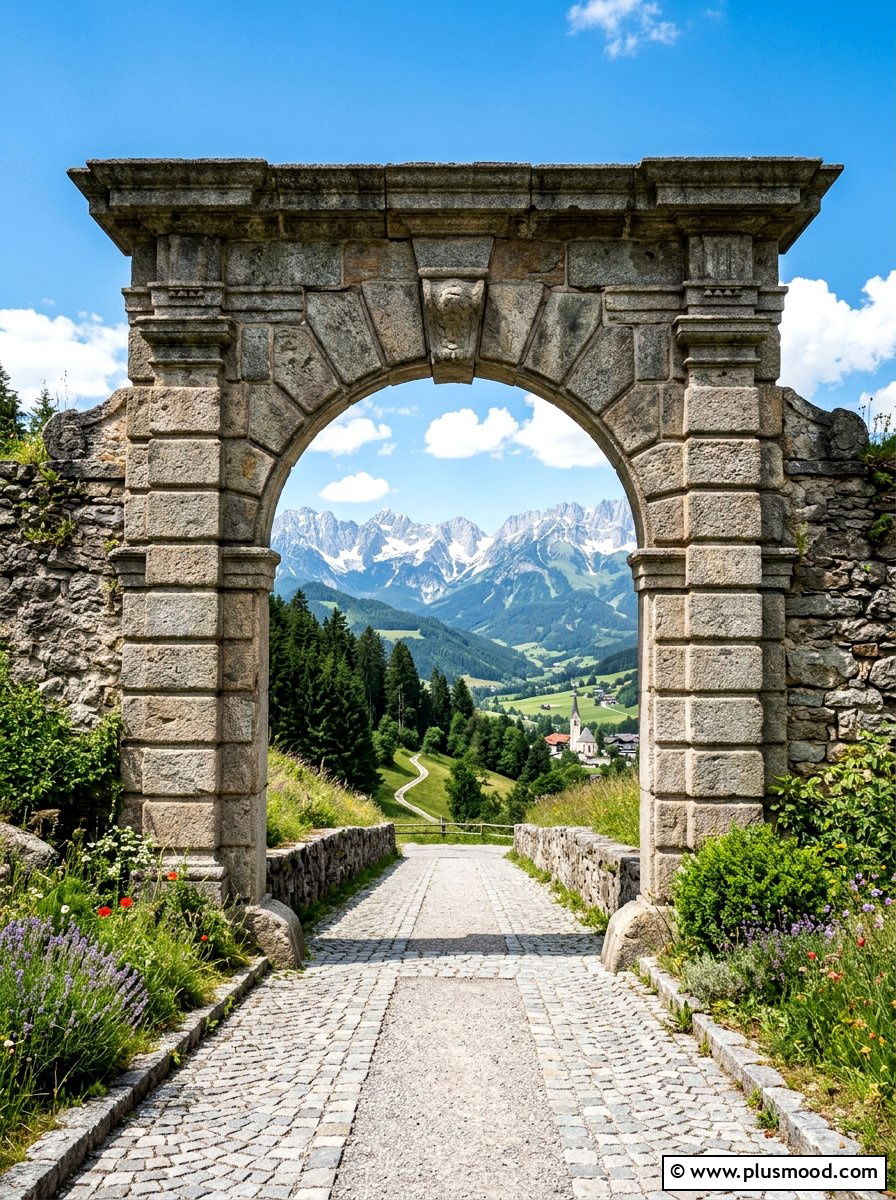 Stone Archway - 25 summer garden arch ideas