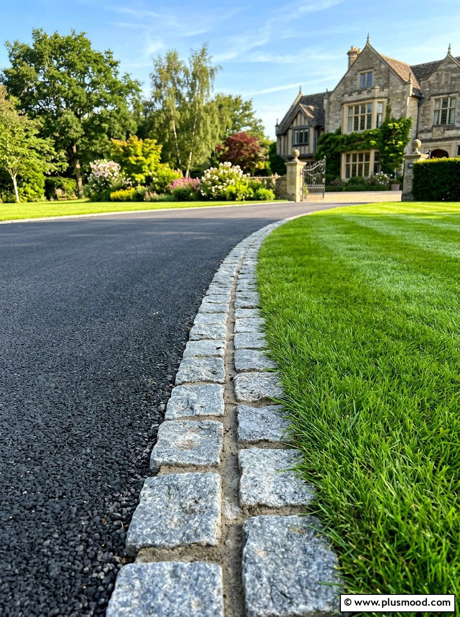 Stone Driveway Edging - 25 summer front yard makeover ideas