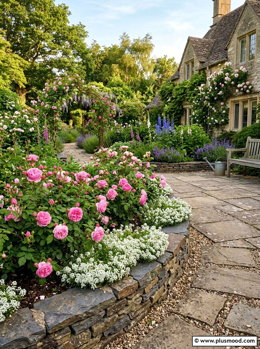 Stone Edge Garden Beds - 25 small backyard ideas with flower beds