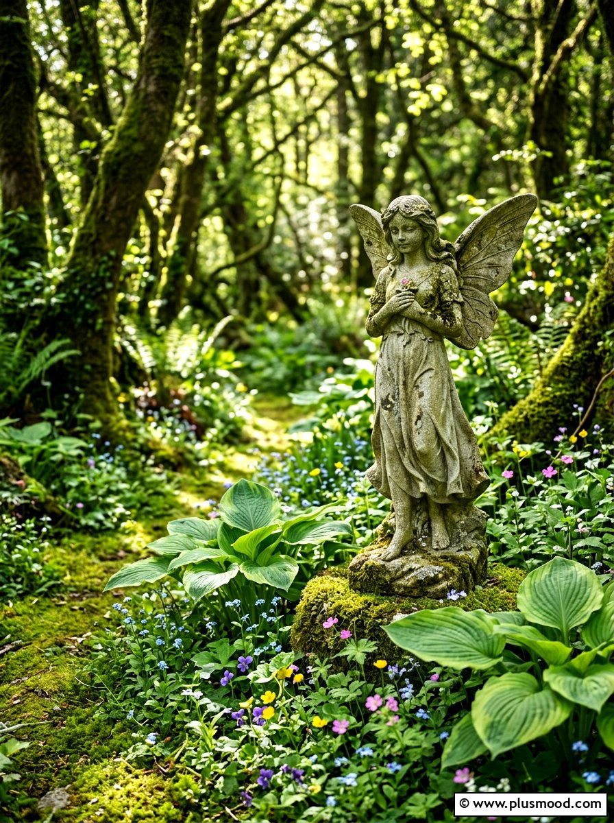 Stone Fairy Statue - 25 summer garden statue ideas
