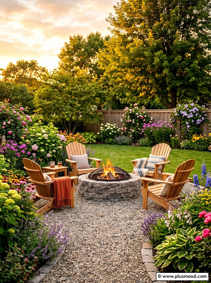 Stone Fire Pit - 25 simple summer garden ideas