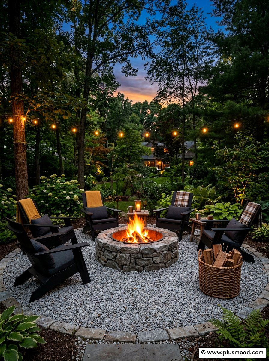 Stone Fire Pit - 25 summer easy outdoor entertaining ideas