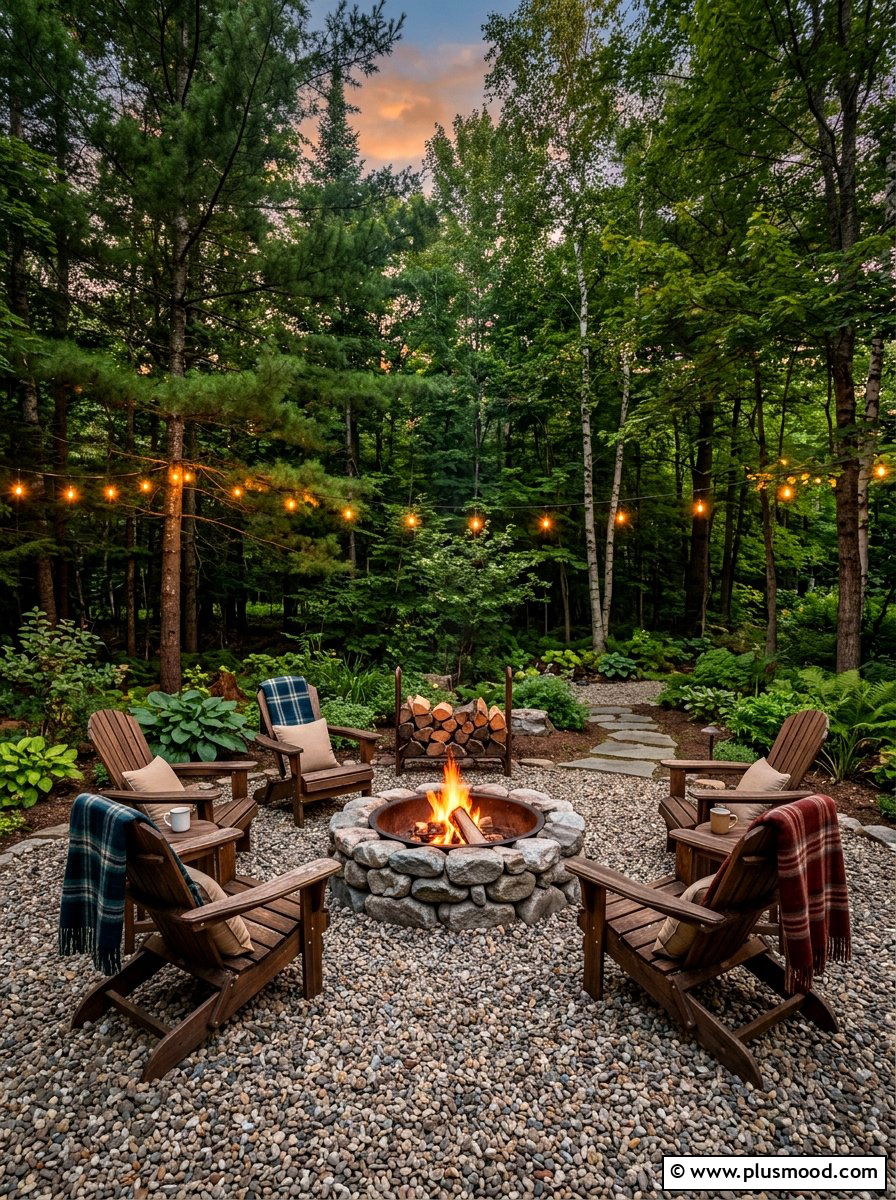 Stone Fire Pit - 25 budget summer garden ideas