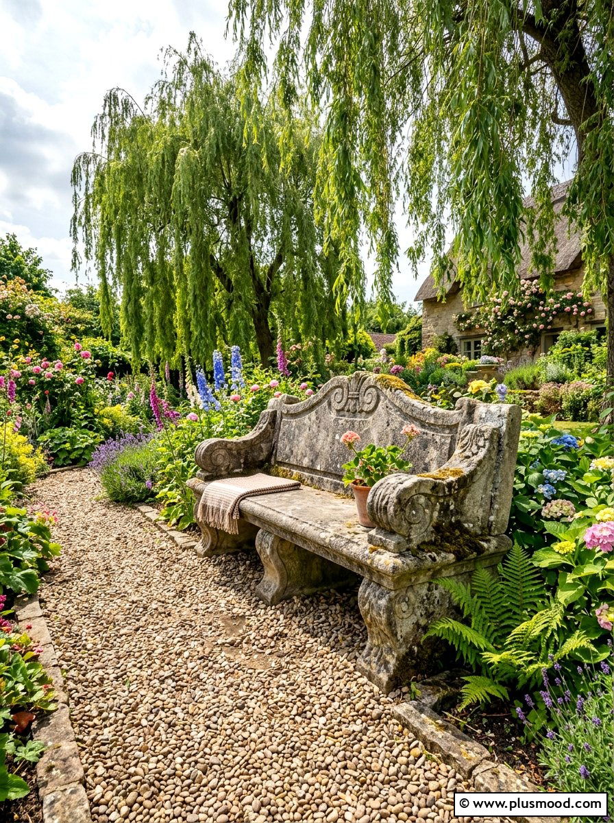 Stone Garden Bench - 25 summer garden bench ideas
