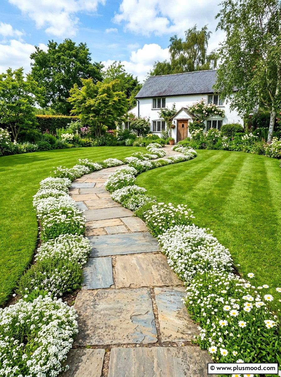 Stone Garden Path - 25 summer home exterior refresh ideas