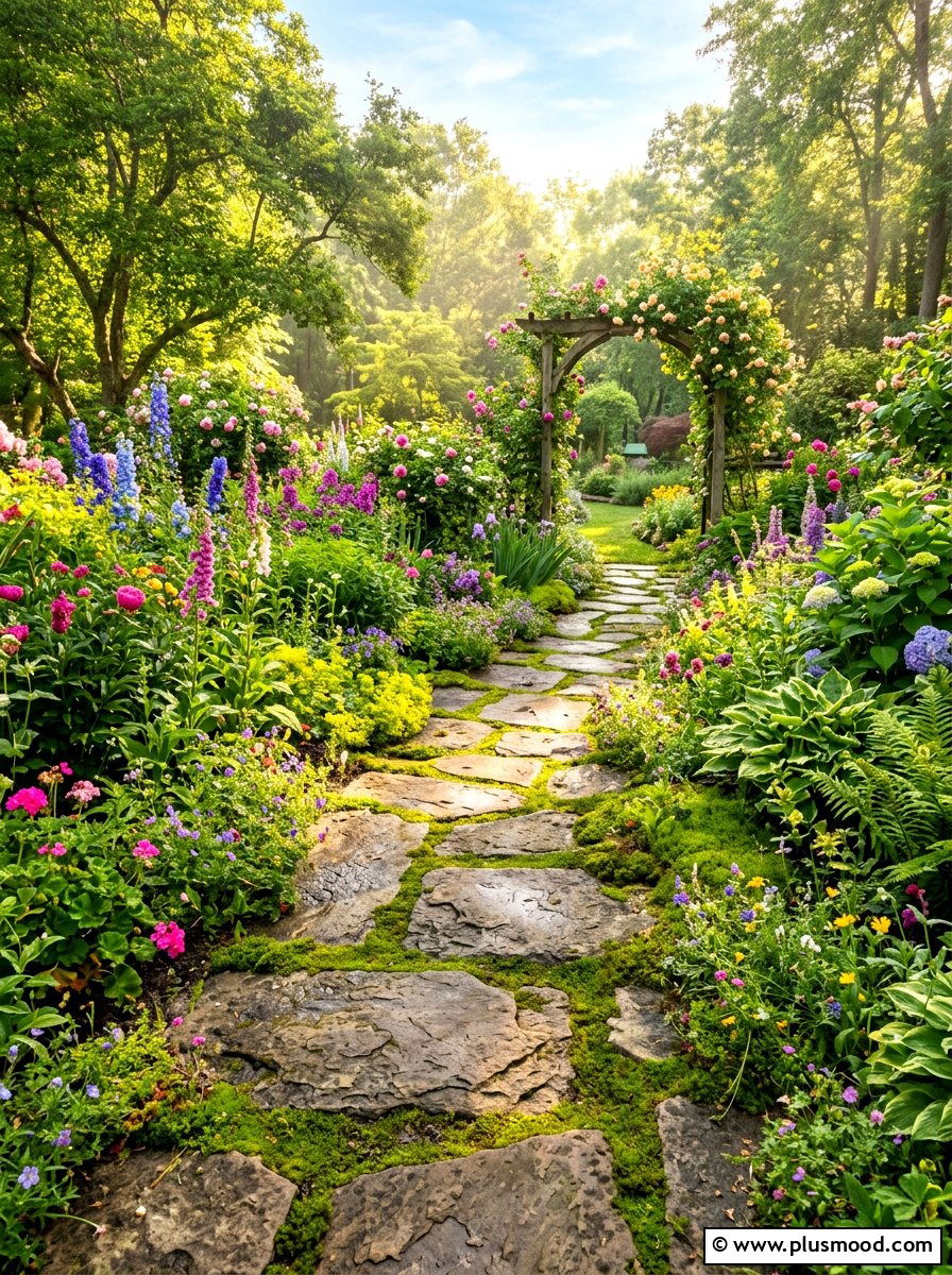 Stone Garden Path - 25 popular summer backyard ideas