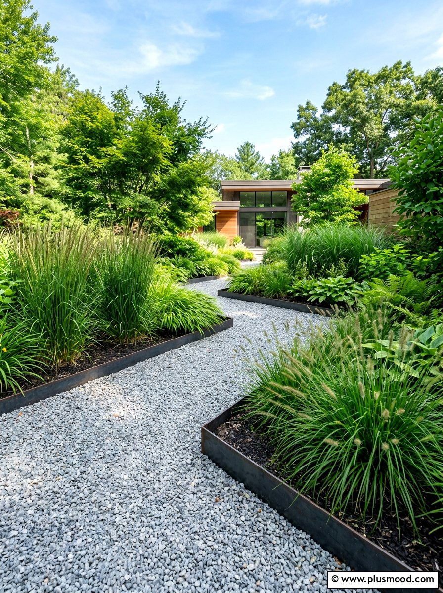 Stone Gravel Walkway - 25 summer easy landscaping ideas