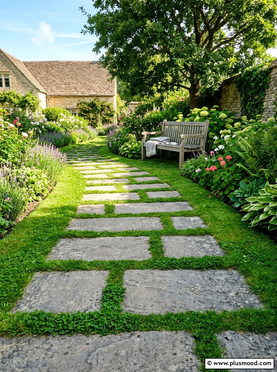 Stone Paver Path - 25 summer small courtyard ideas