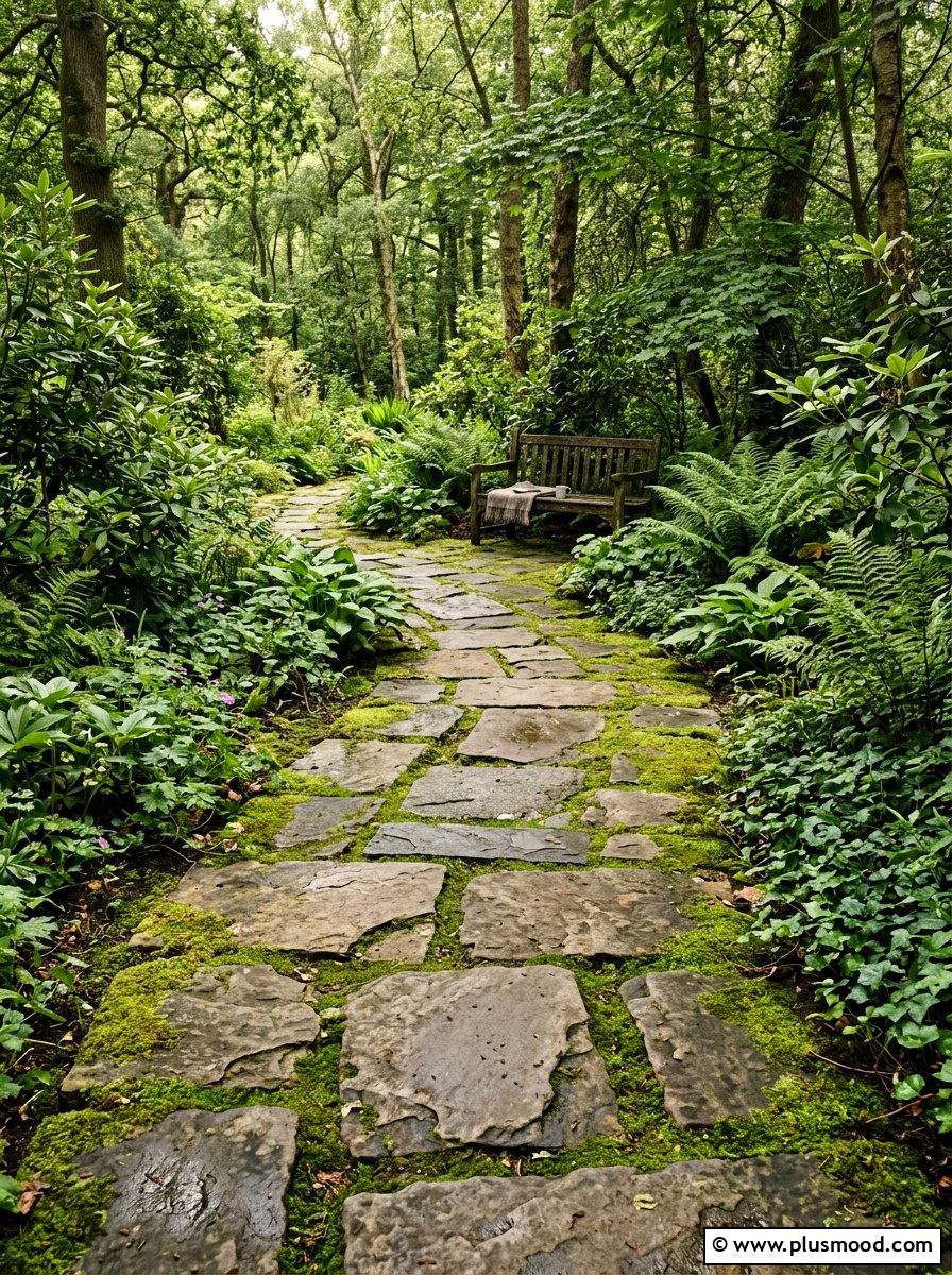 Stone Paver Path - 25 small backyard ideas for relaxing