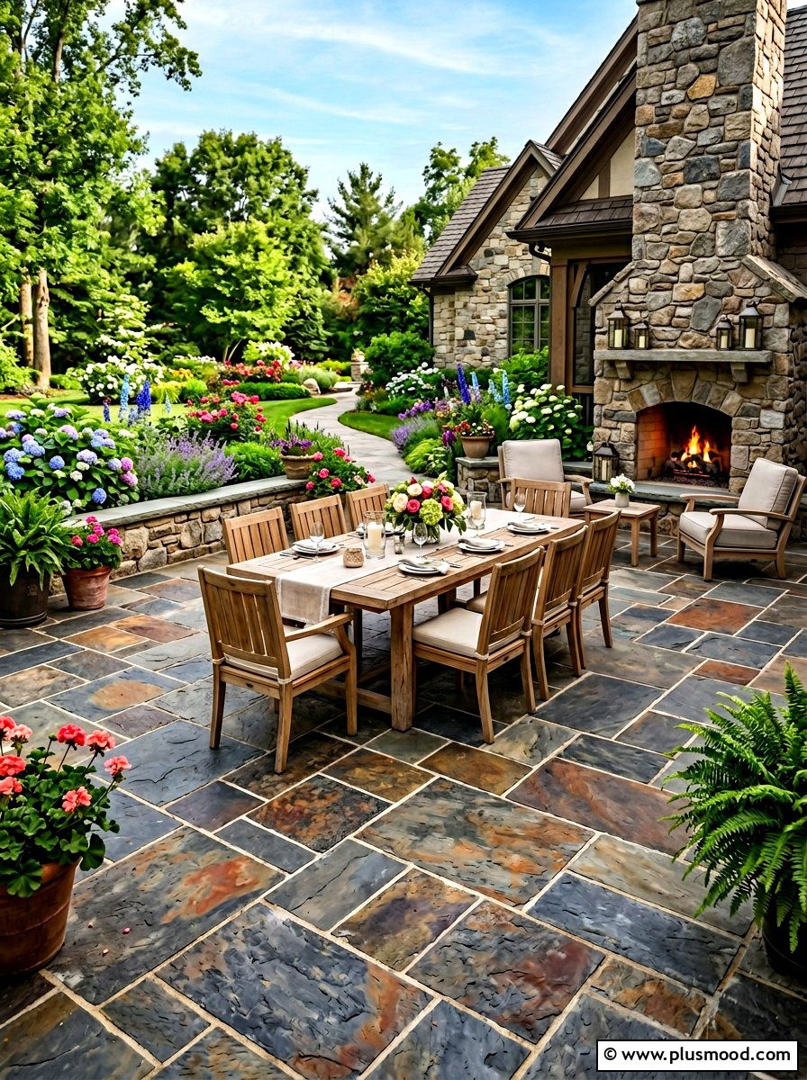 Stone Paver Patio - 25 summer patio makeover ideas