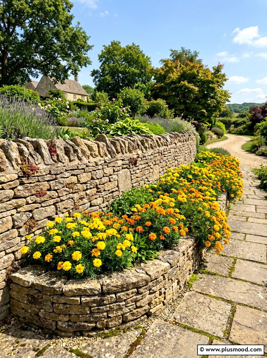 Stone Retaining Wall Planter - 25 summer garden refresh ideas