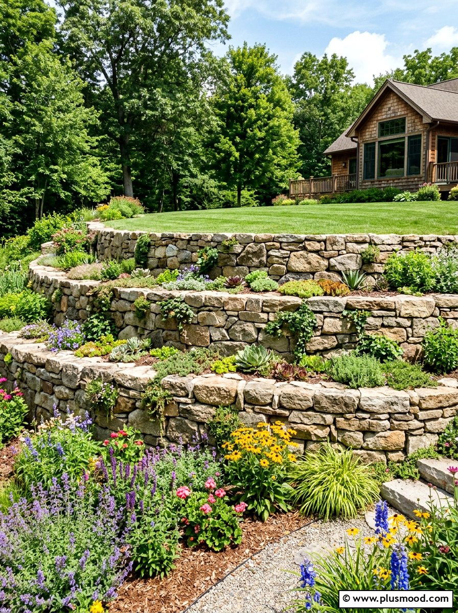 Stone Retaining Wall - 25 late summer landscaping ideas