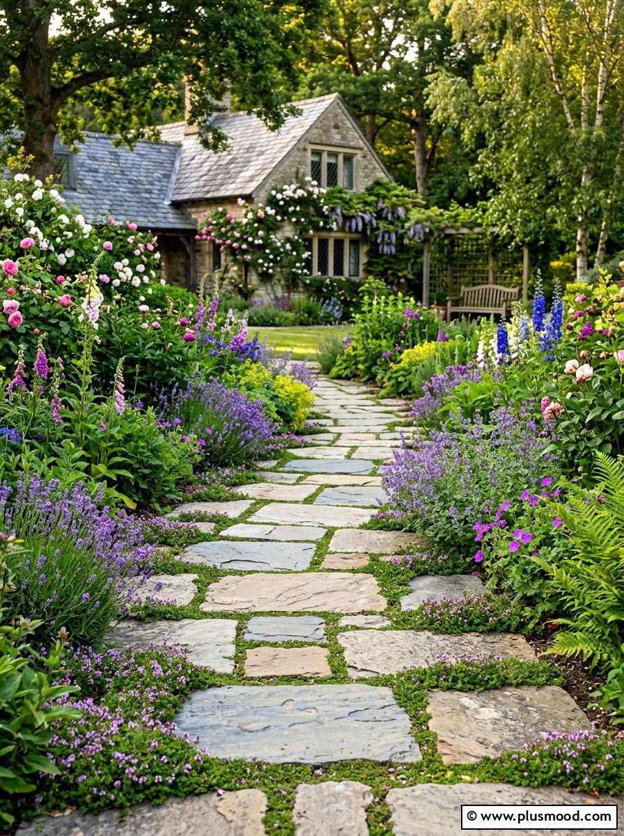Stone Walkway - 25 summer landscaping ideas