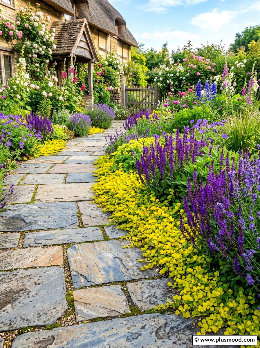 Stone Walkway Border - 25 summer curb appeal landscaping ideas