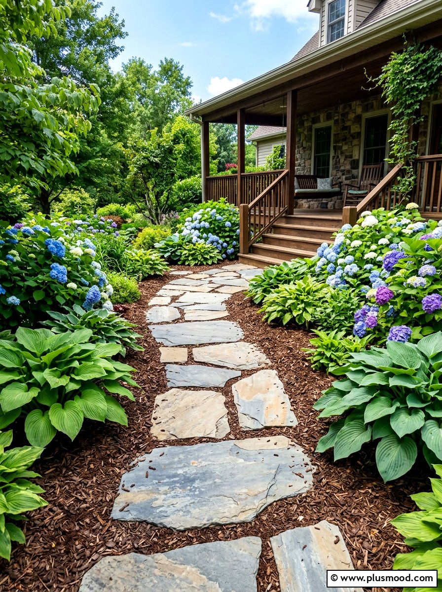 Stone Walkway Path - 25 summer front yard refresh ideas