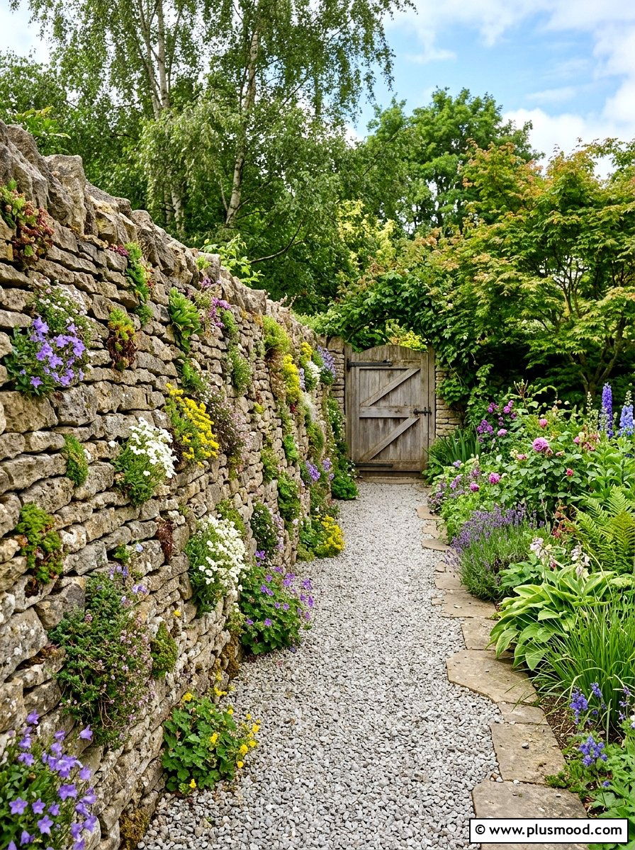 Stone Wall Garden - 25 outdoor garden decor ideas with vertical garden