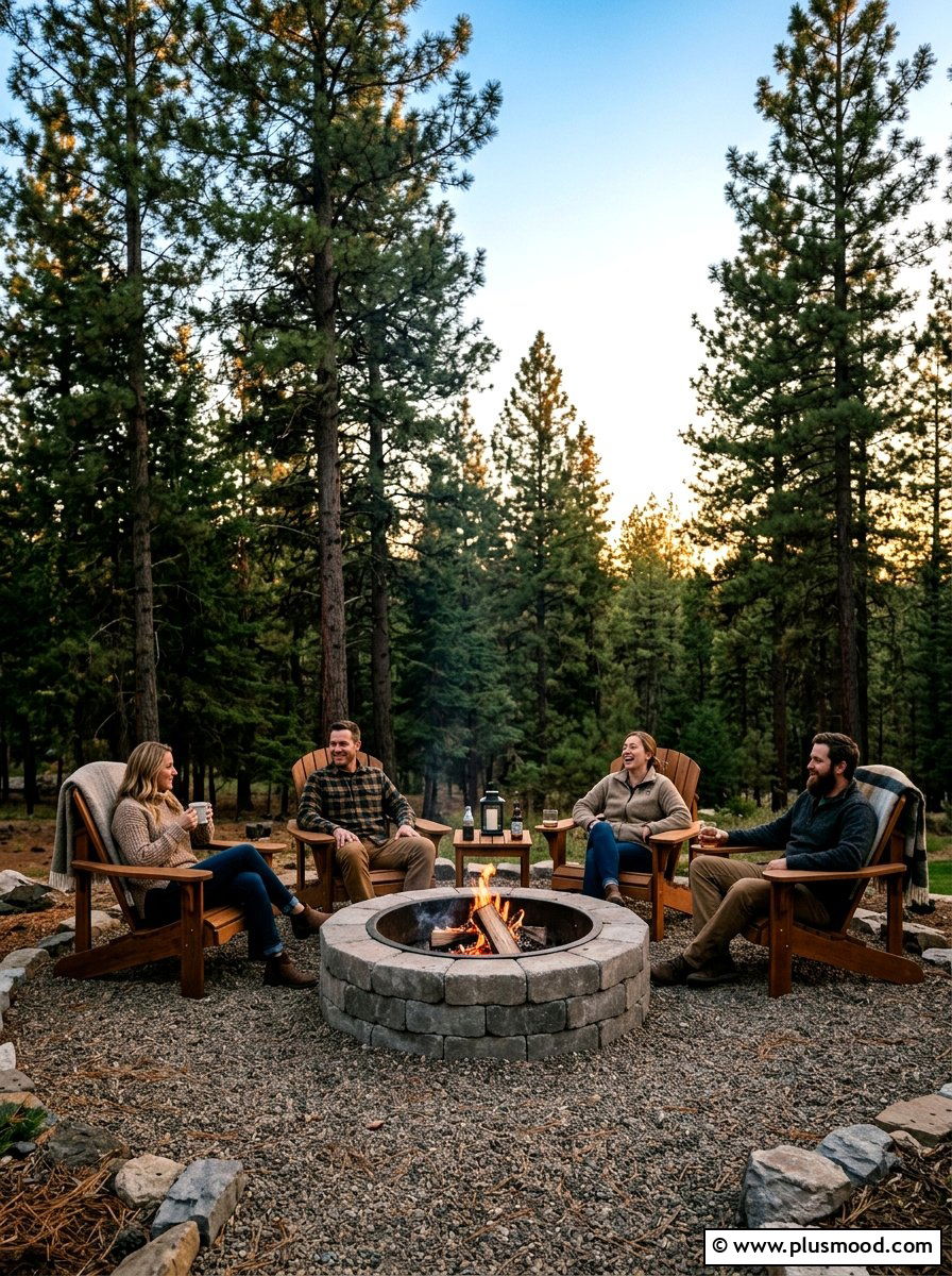 Stone fire pit - 25 easy summer backyard makeover ideas