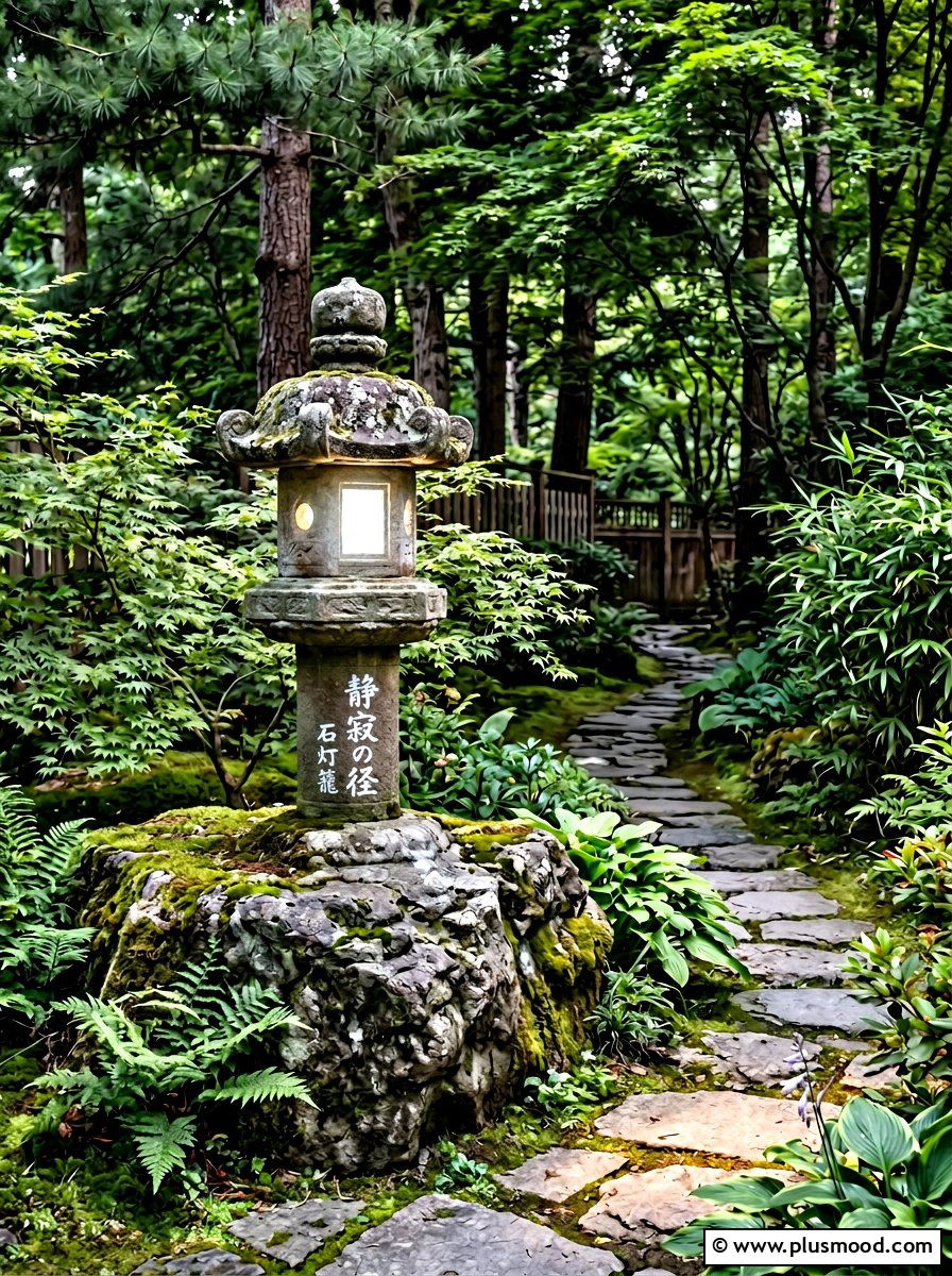 Stone lantern decoration - 25 painted rock ideas for Japanese garden