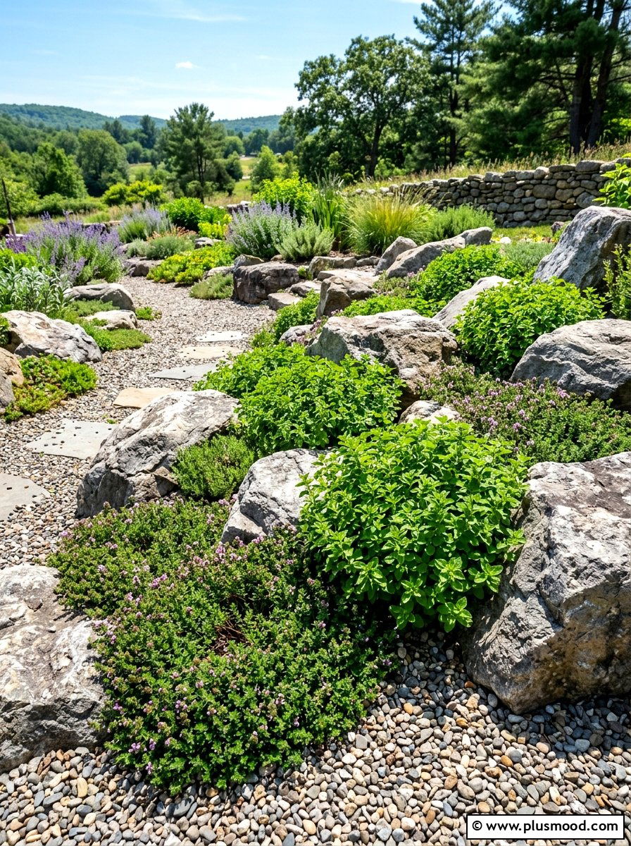 Stone rock herb garden - 25 summer herb garden ideas