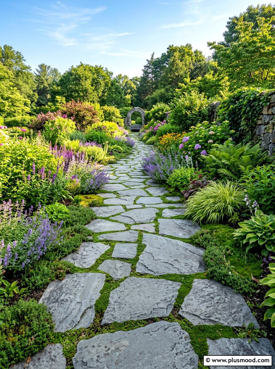 Stone walkway - 25 summer landscape design ideas