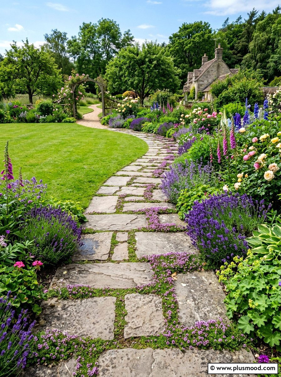 Stone walkway landscaping - 25 summer curb appeal ideas
