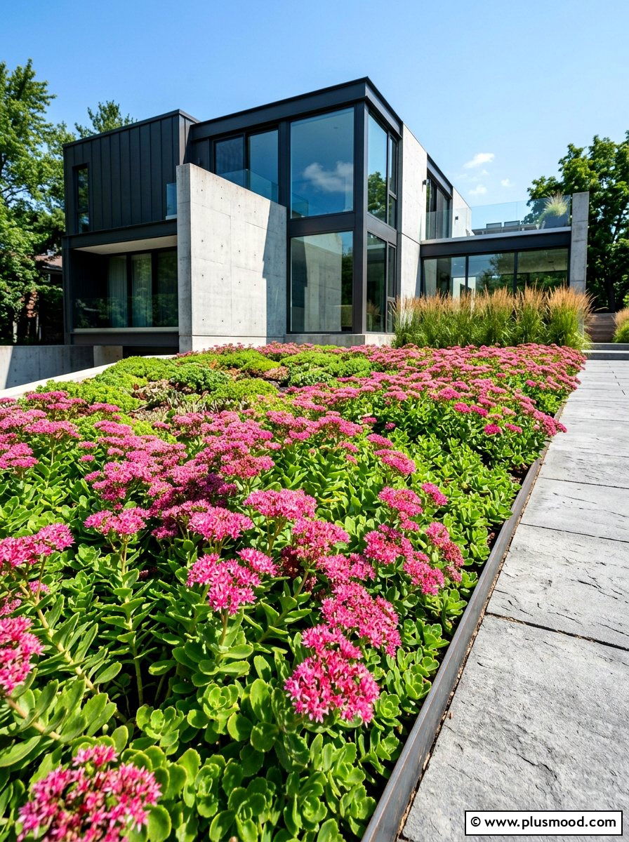 Stonecrop Ground Cover - 25 summer foundation planting ideas
