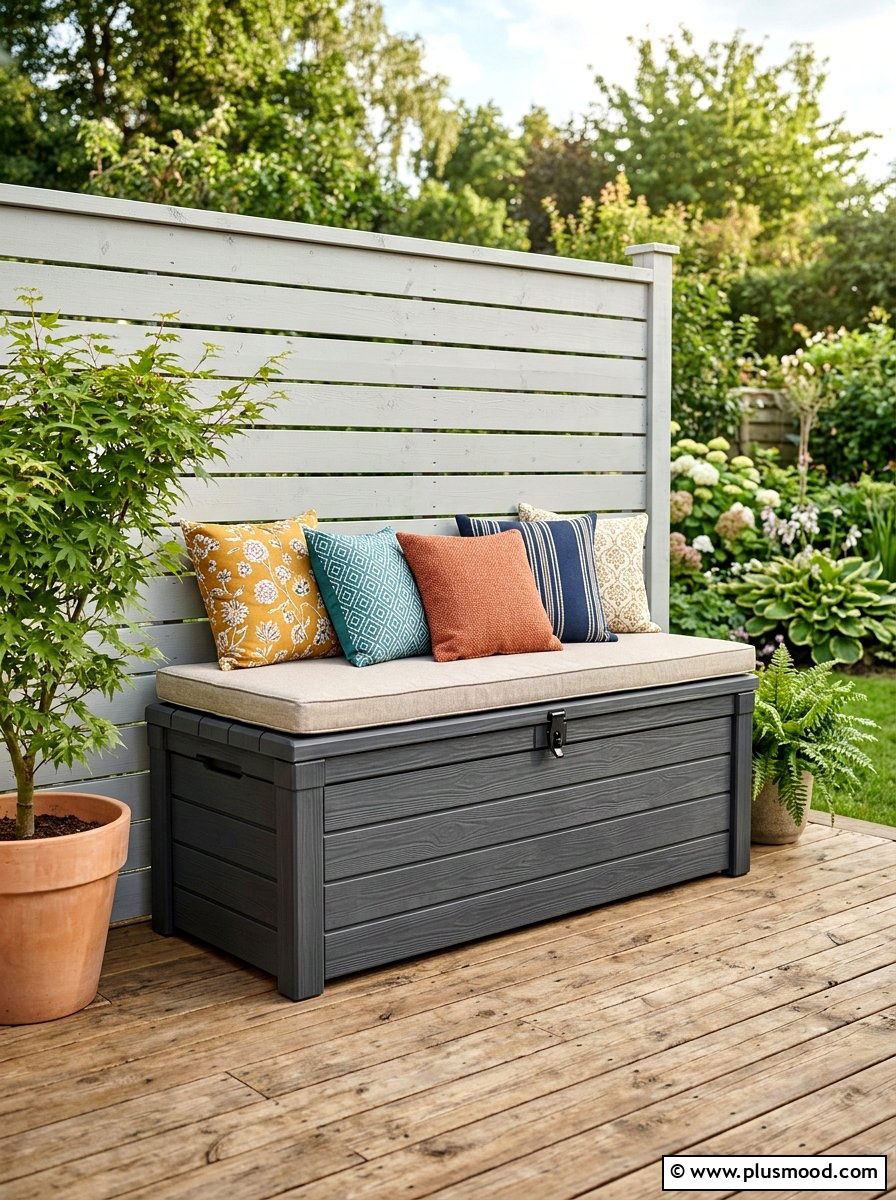 Storage Bench For Toys - 25 small backyard ideas for small families