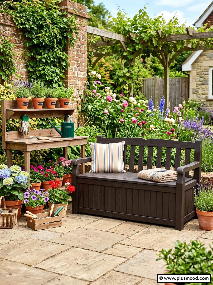Storage Garden Bench - 25 summer garden bench ideas