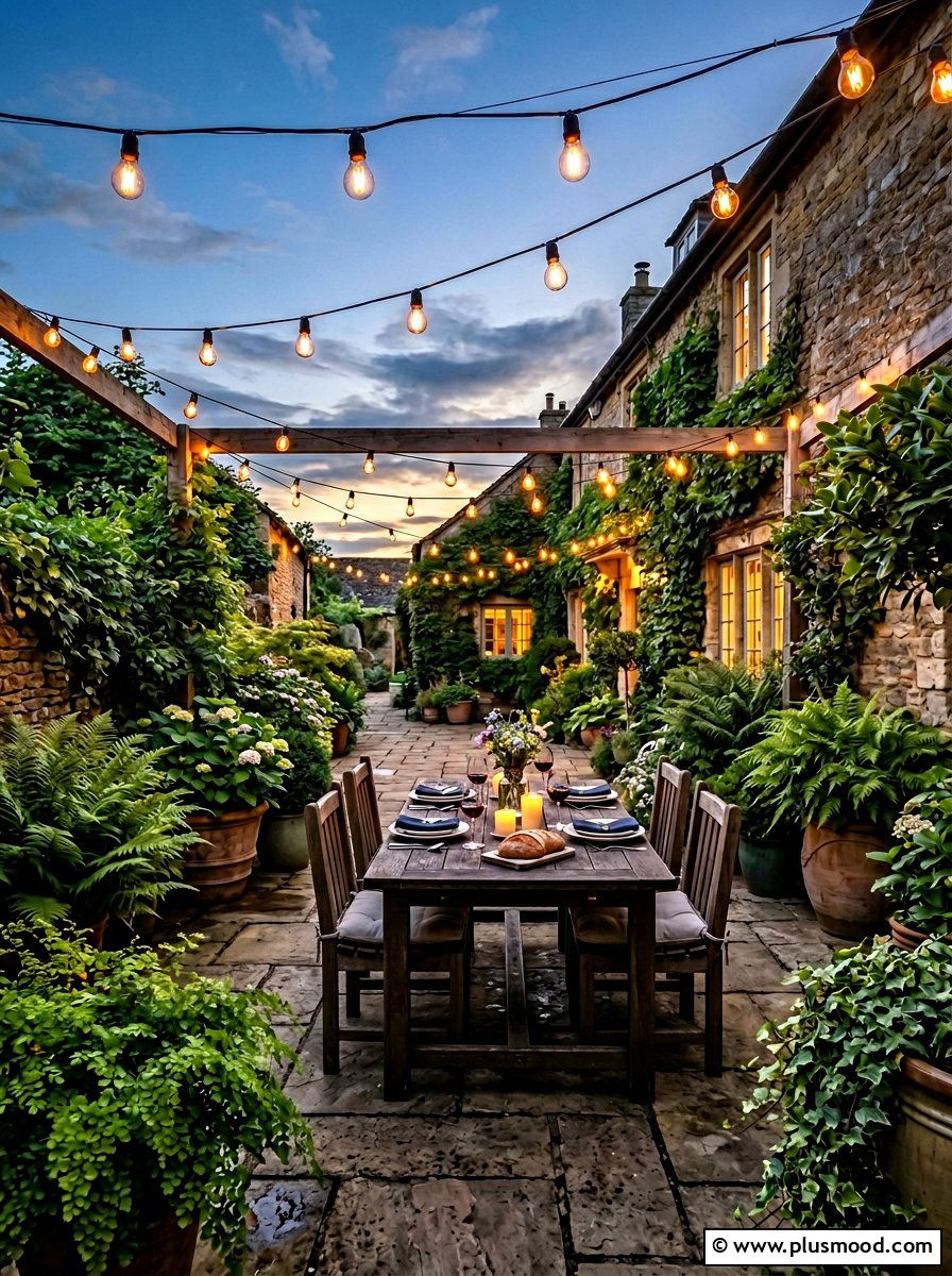 String Light Lighting - 25 cheap summer patio ideas