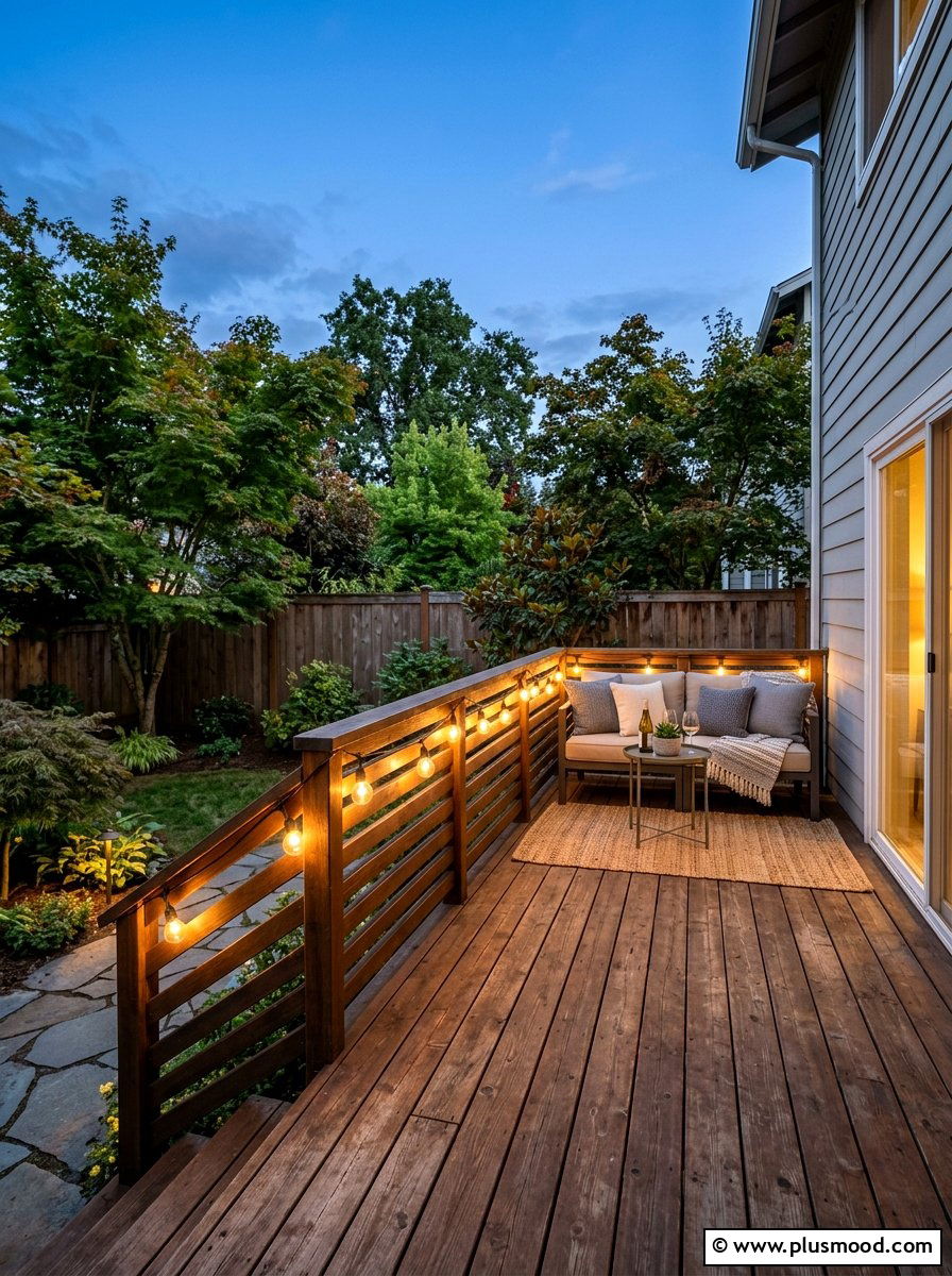 String Lighting For Deck - 25 small backyard ideas for apartments