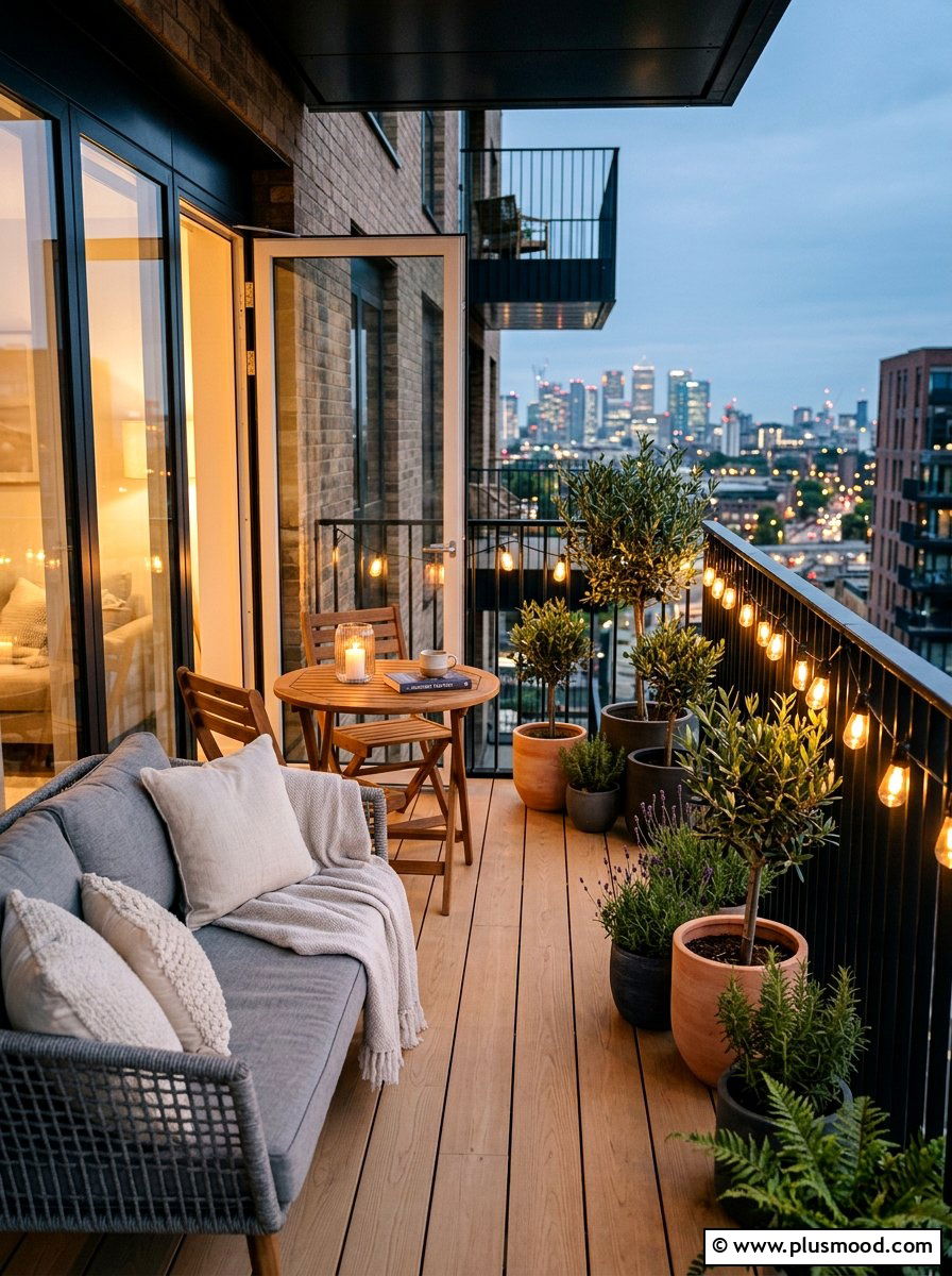 String Lights For Balcony Railing - 25 summer balcony lighting ideas