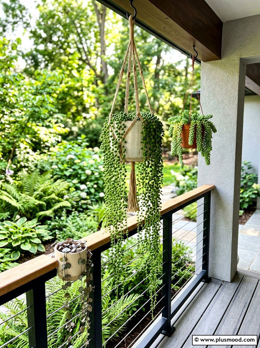 String Of Pearls Plant Hanging - 25 cheap summer porch ideas