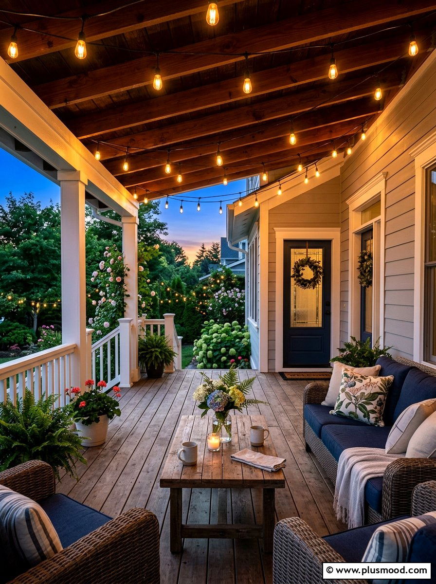 String light front porch - 25 summer elegant front porch ideas